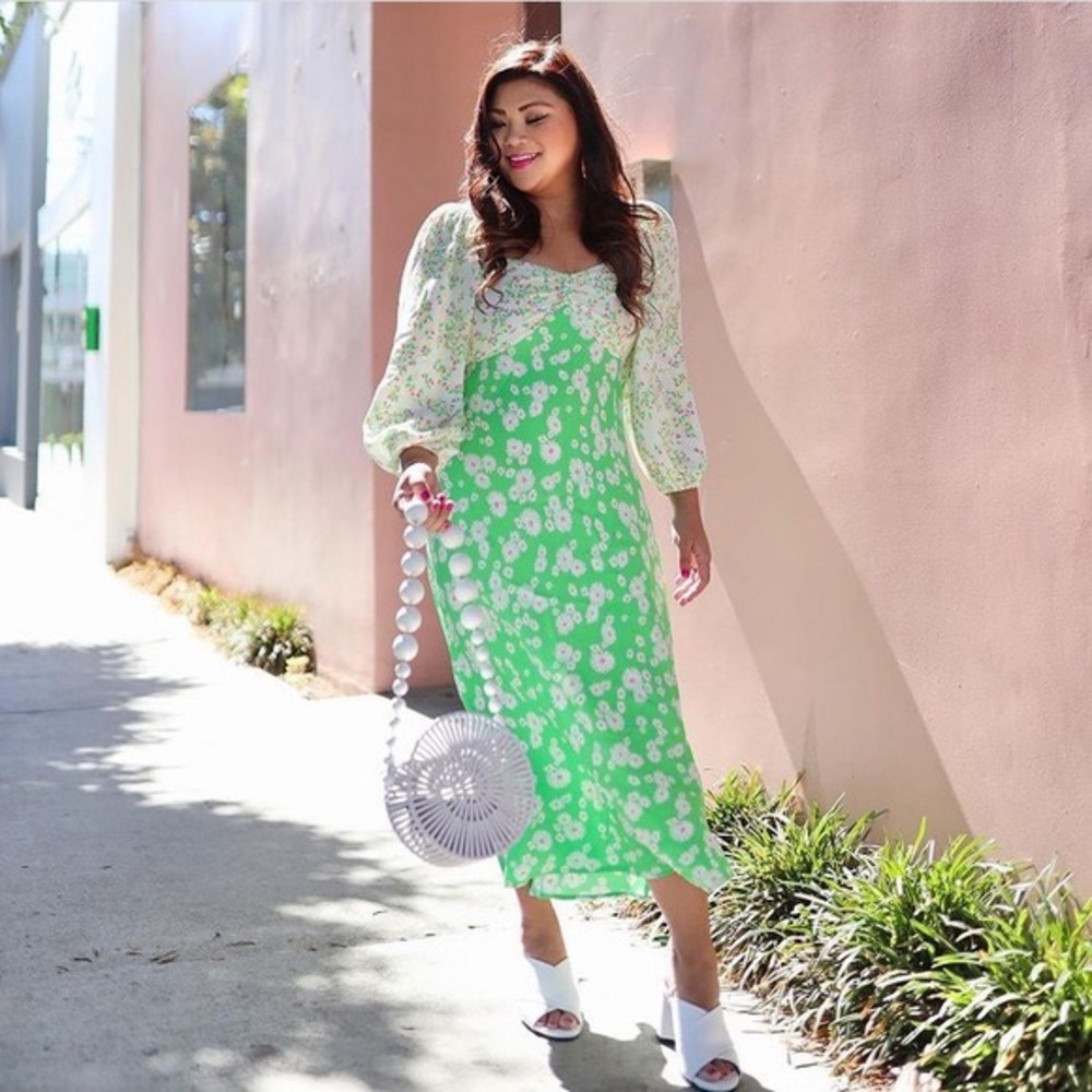 RIXO X Target Daisy Floral Print Midi Swing Dress